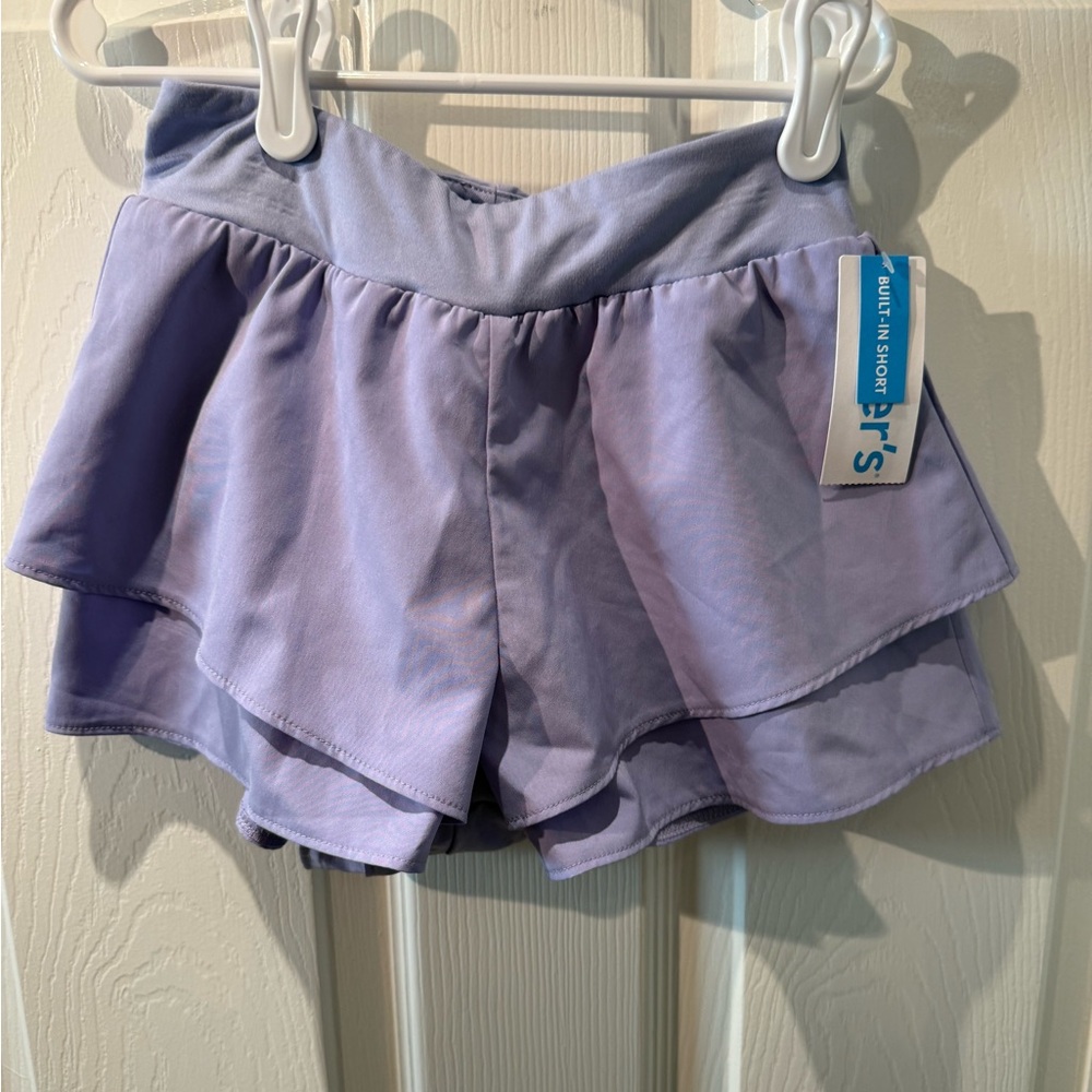 Carter’s Girls Lilac Ruffle Layered Athletic Shorts